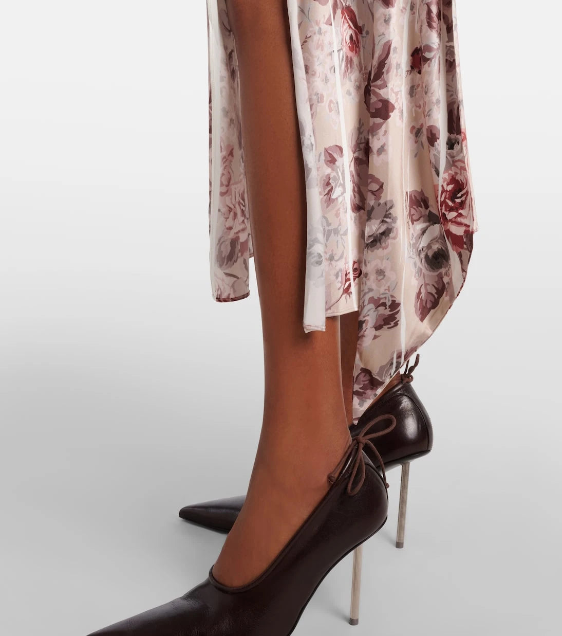 Acne Studios - Scarf-detail floral midi dress