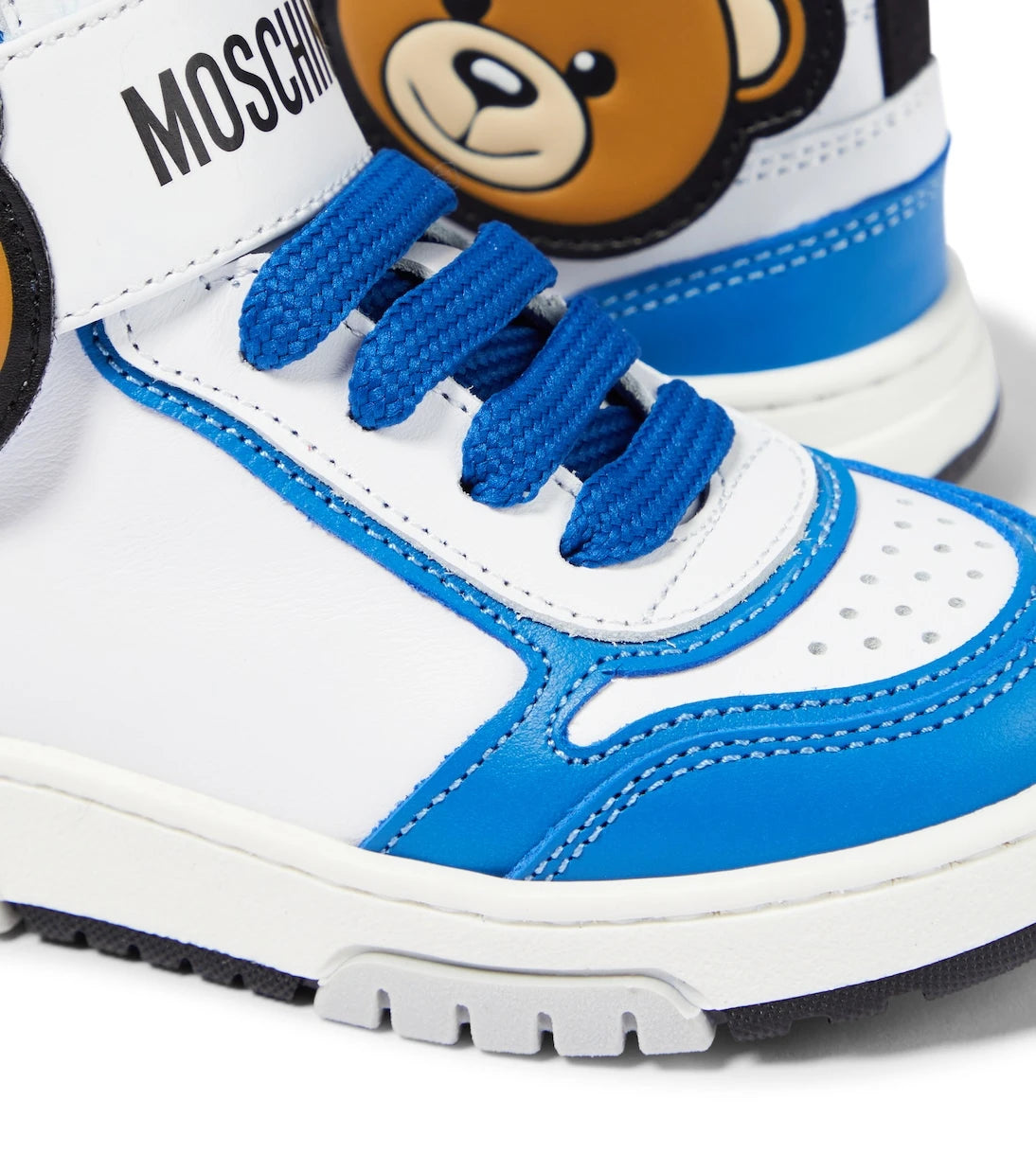 Moschino Kids - أحذية رياضية جلدية بشعار