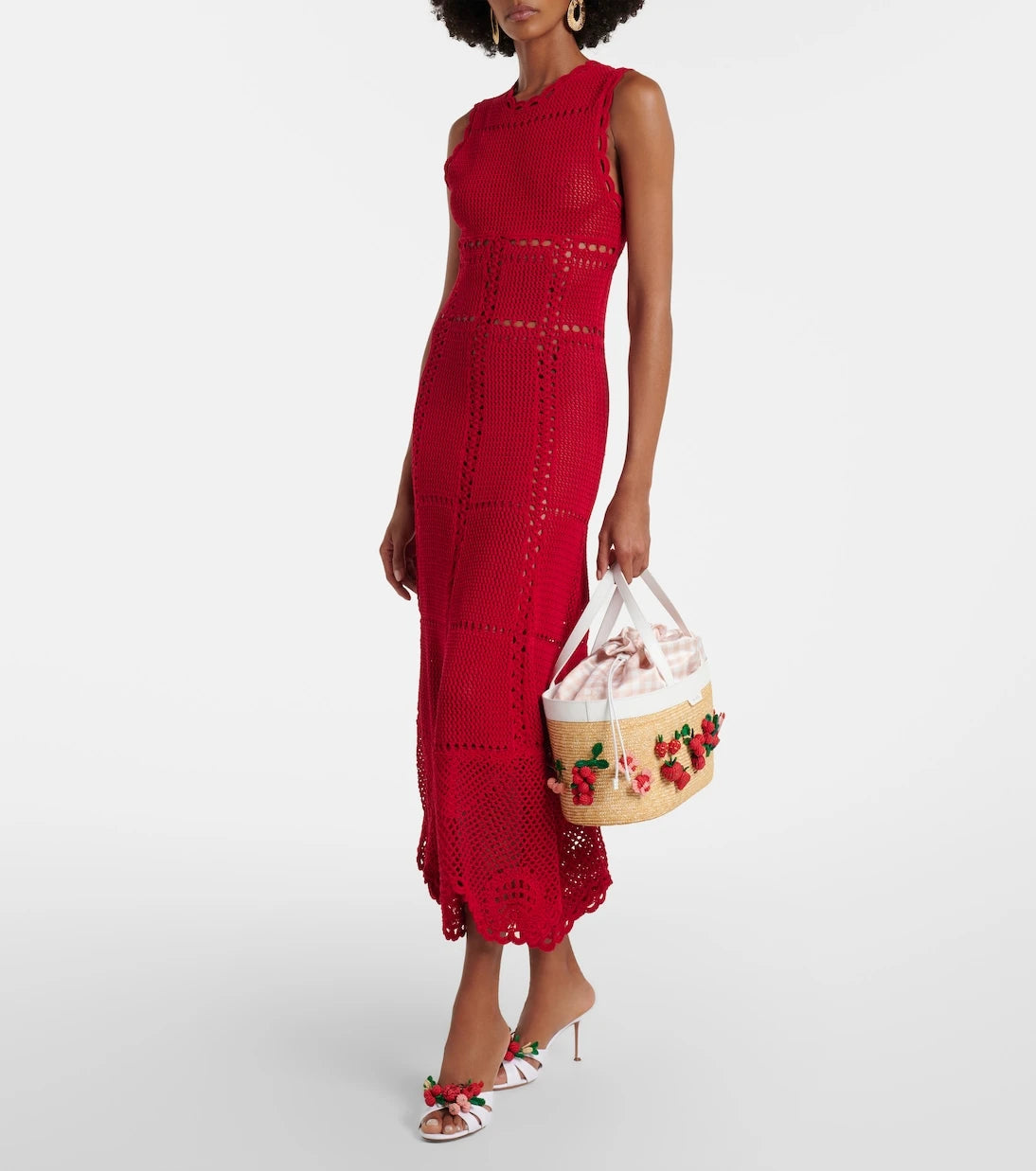 Aquazzura - Botanica Medium raffia tote bag