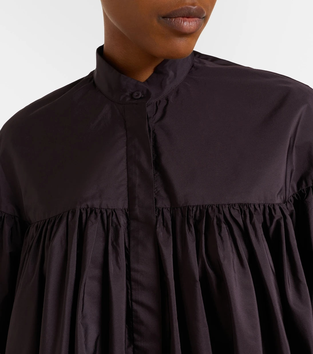 Max Mara - Gathered taffeta shirt