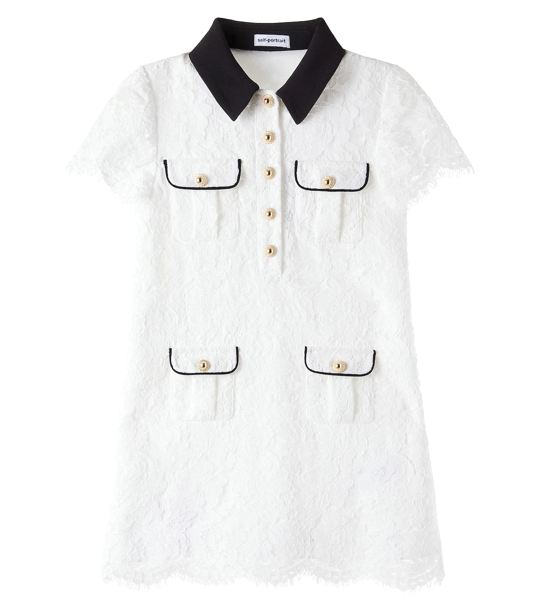 Self-Portrait Kids - Lace shirt dress