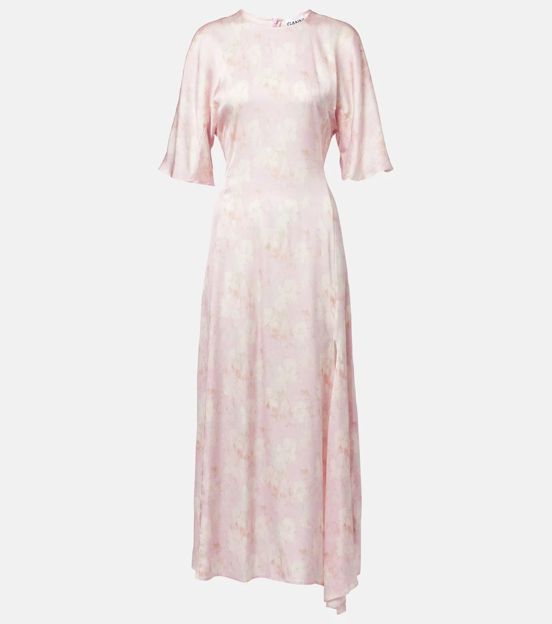 Ganni - Floral satin maxi dress