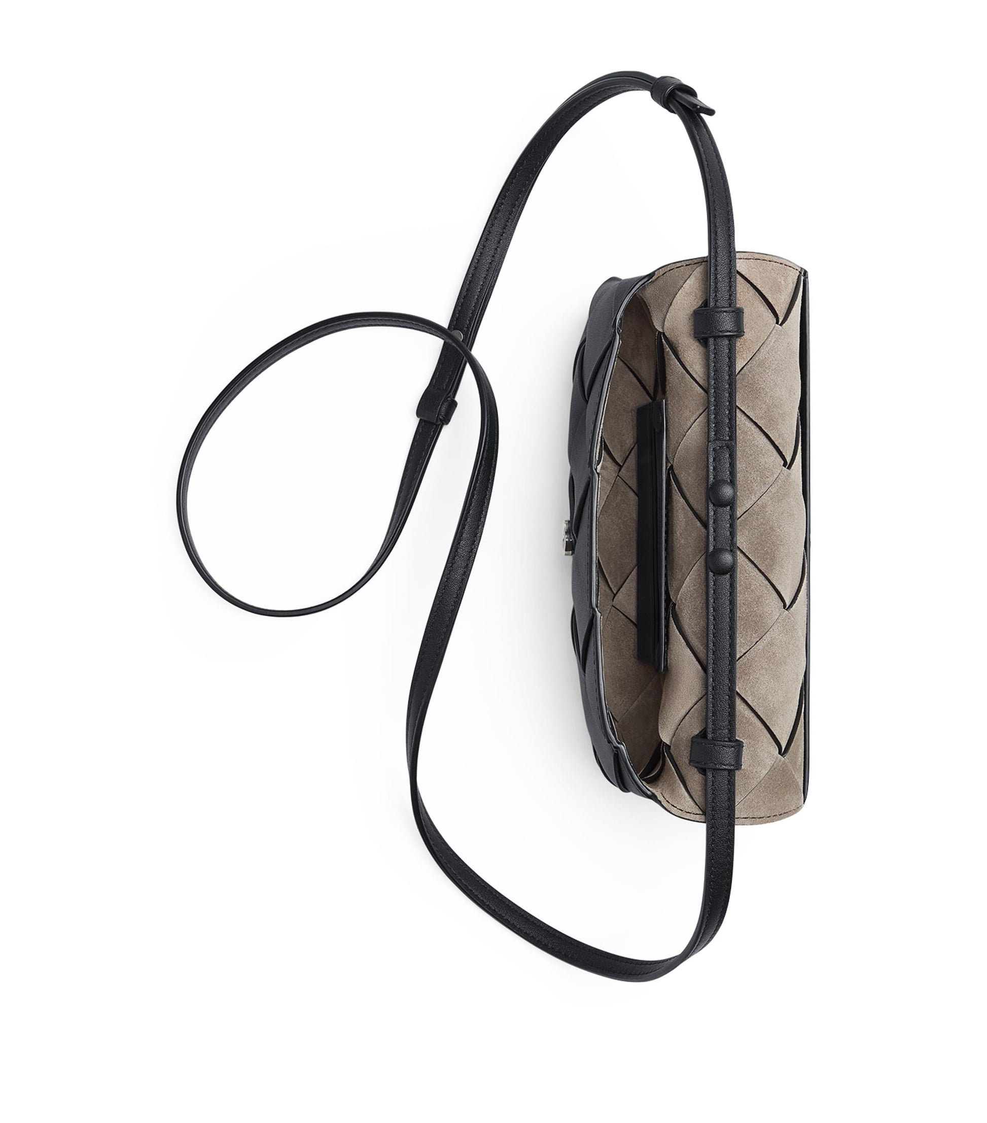 Leather Intreccio Cross-Body Pouch