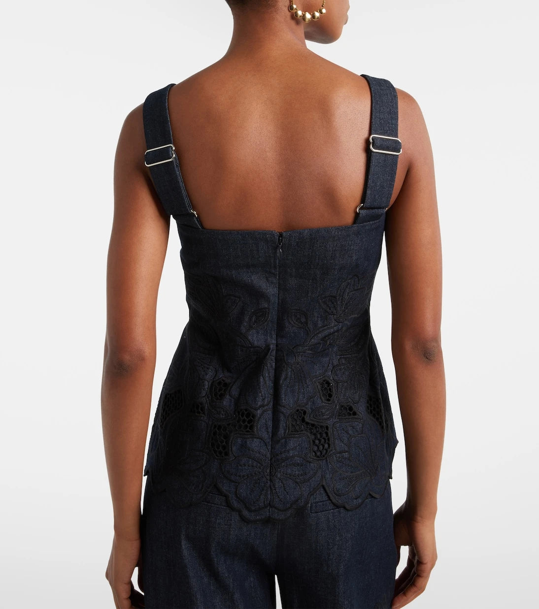 Veronica Beard - Mirielle cotton chambray top