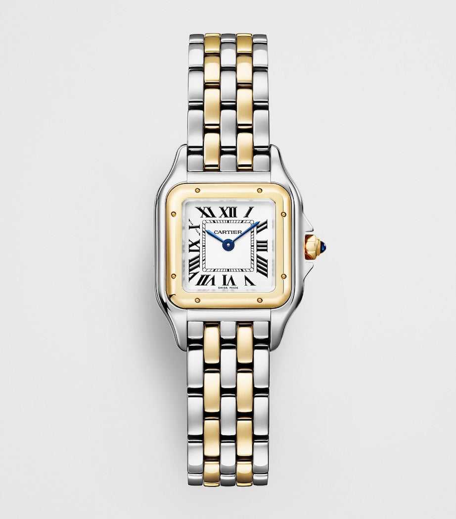 Small Yellow Gold and Stainless Steel Panthère de Cartier Watch 23mm