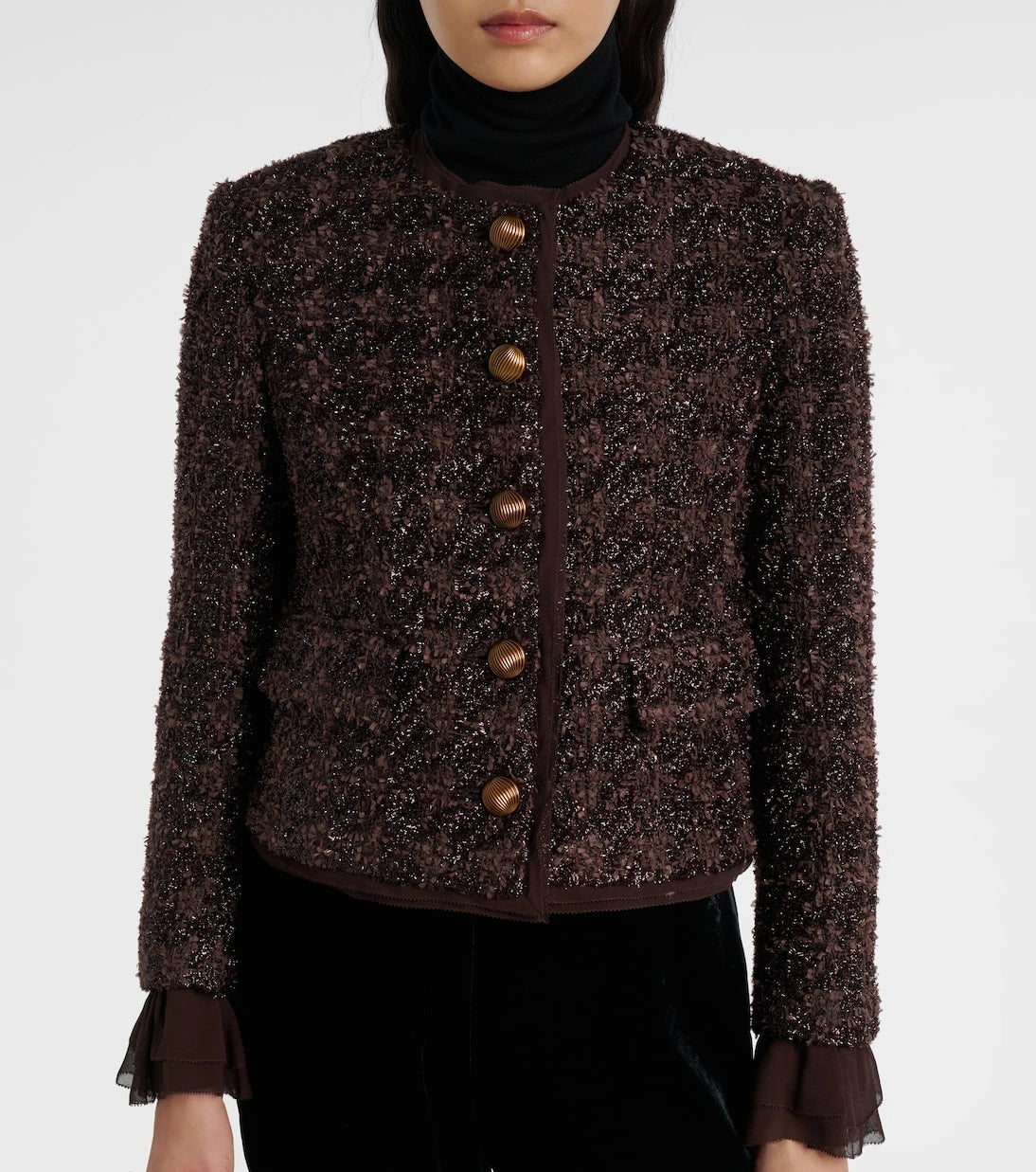 Veronica Beard - Audrina metallic tweed jacket