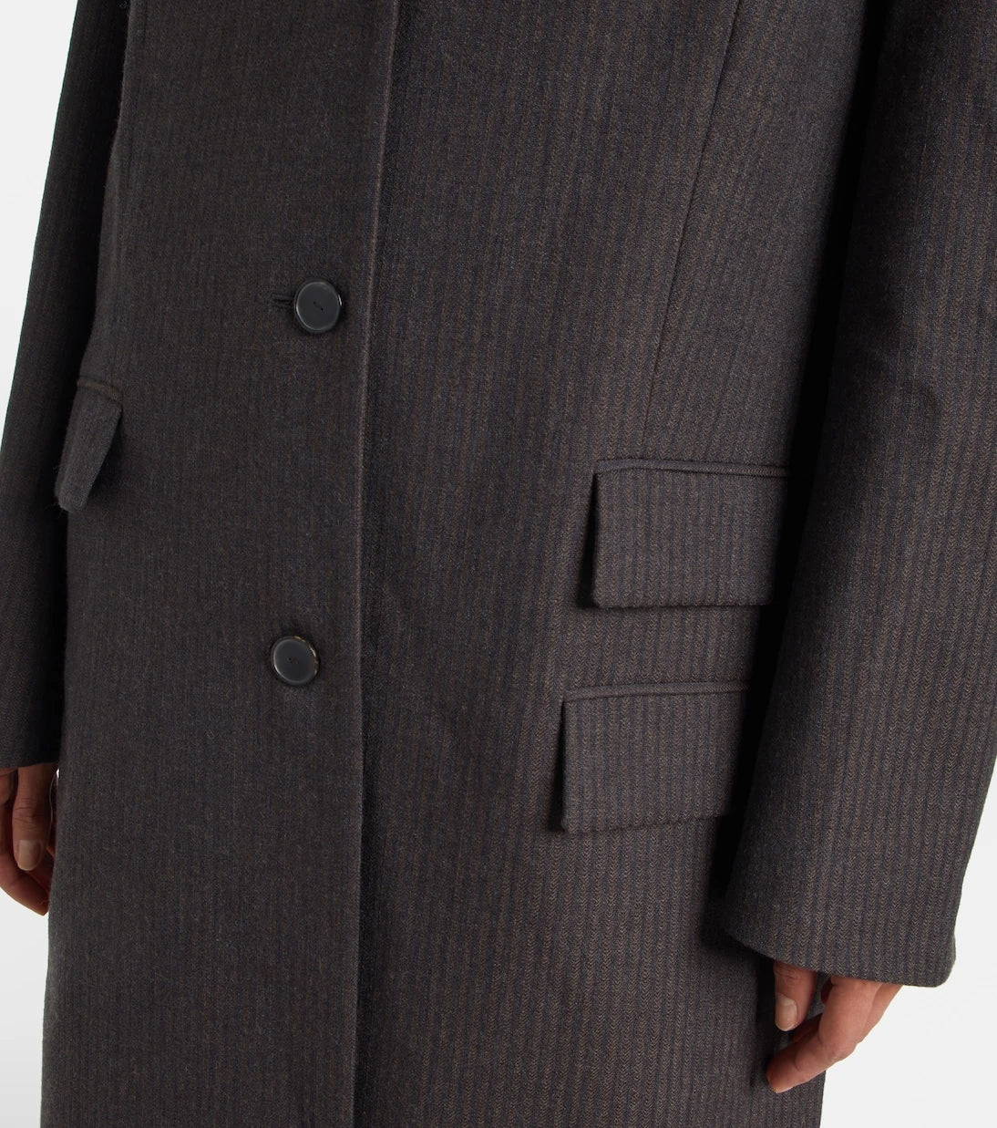 Calvin Klein Collection - Brooke striped wool coat