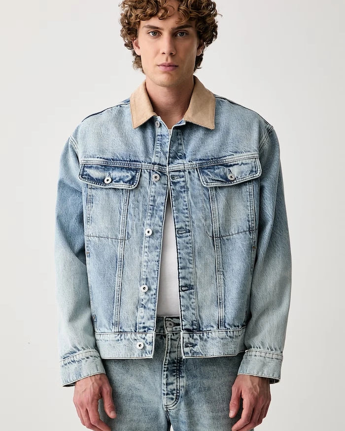 HUGO Mavi Erkek Denim Ceket Erlo