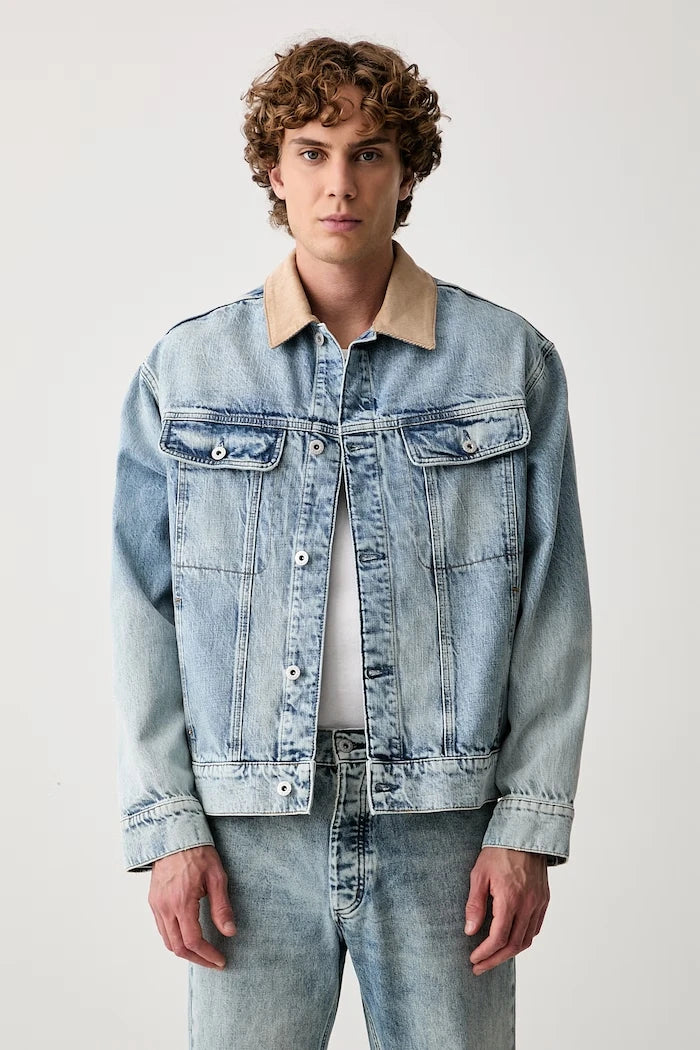 HUGO Mavi Erkek Denim Ceket Erlo