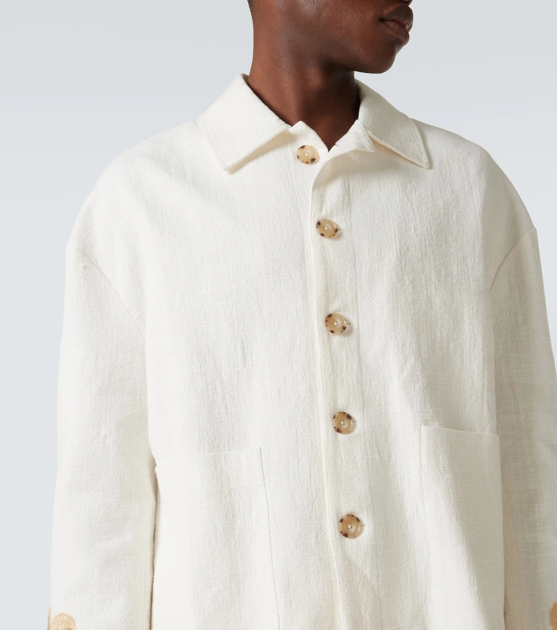 Commas - Floral linen and cotton bouclé jacket