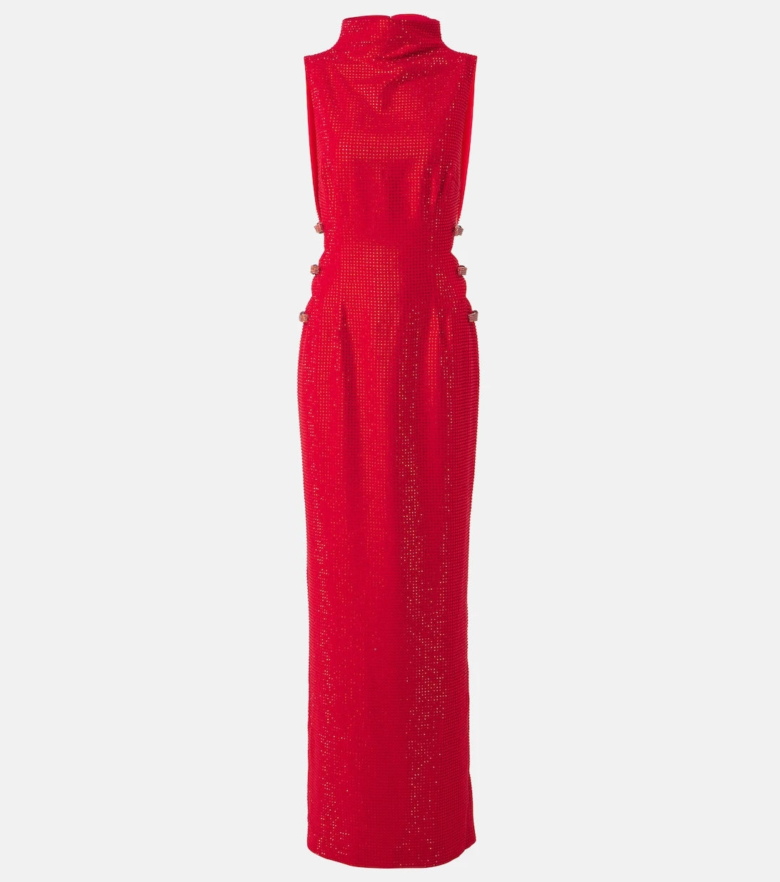 Self-Portrait - Embellished cutout crêpe gown
