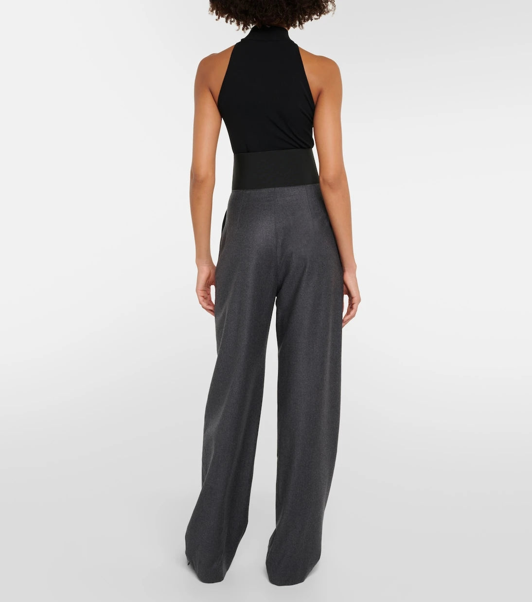 Alaïa - High-rise virgin wool straight pants