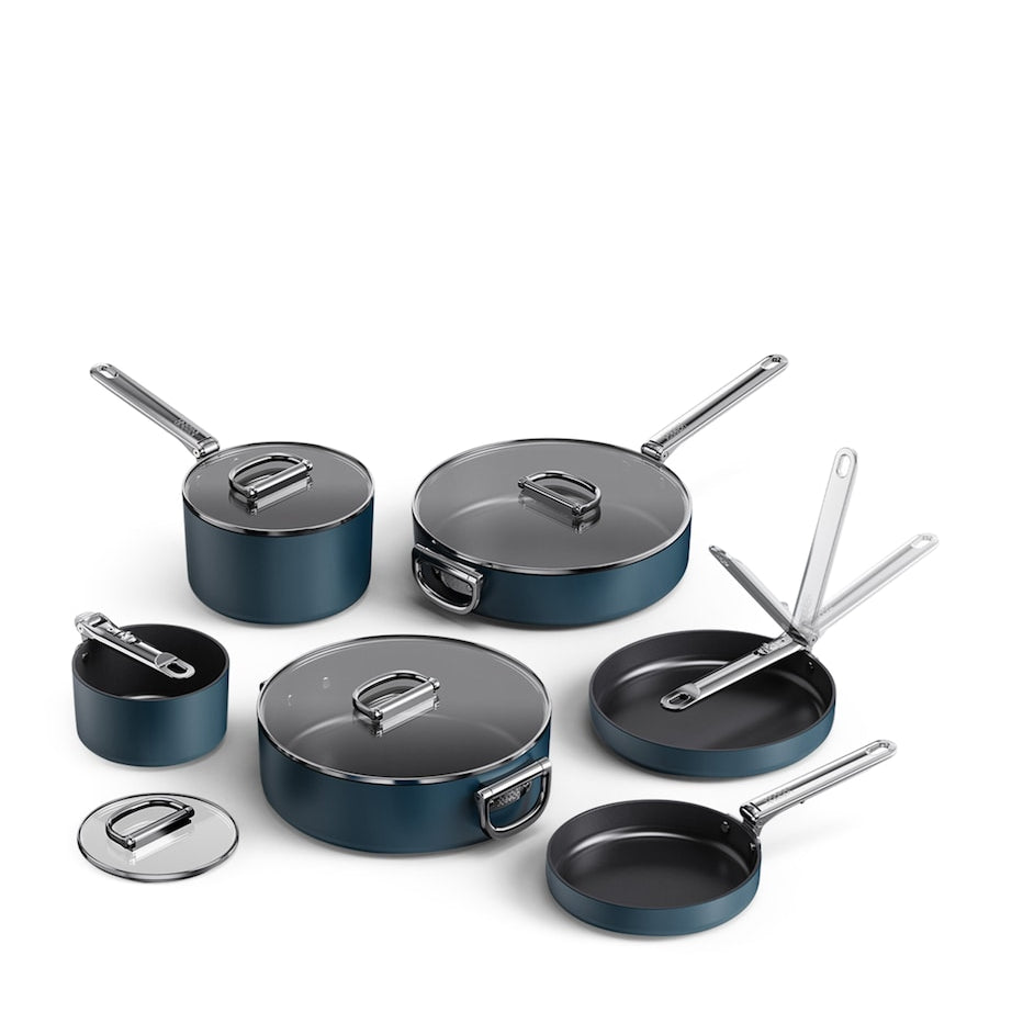 Set of 6 Space Non-Stick Folding Handle Cookware