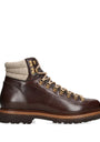 Leather Wool-Trim Mountain Boots