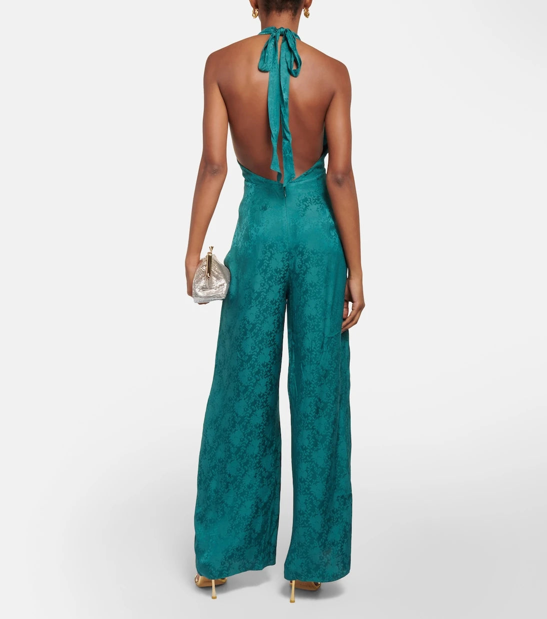 Rixo - Floral cutout wide-leg jumpsuit