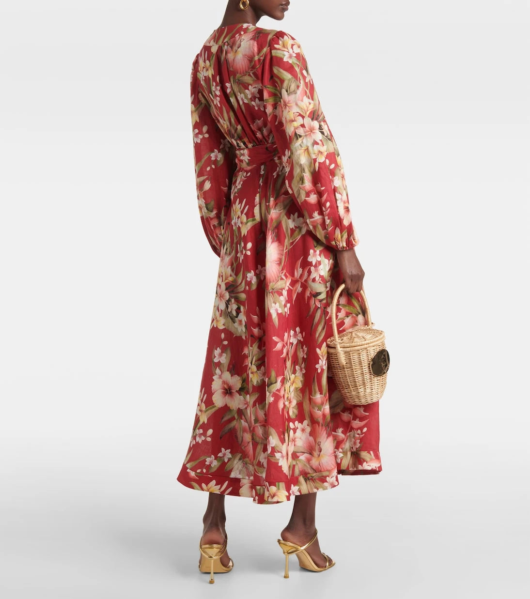 Zimmermann - Lexi floral linen wrap dress