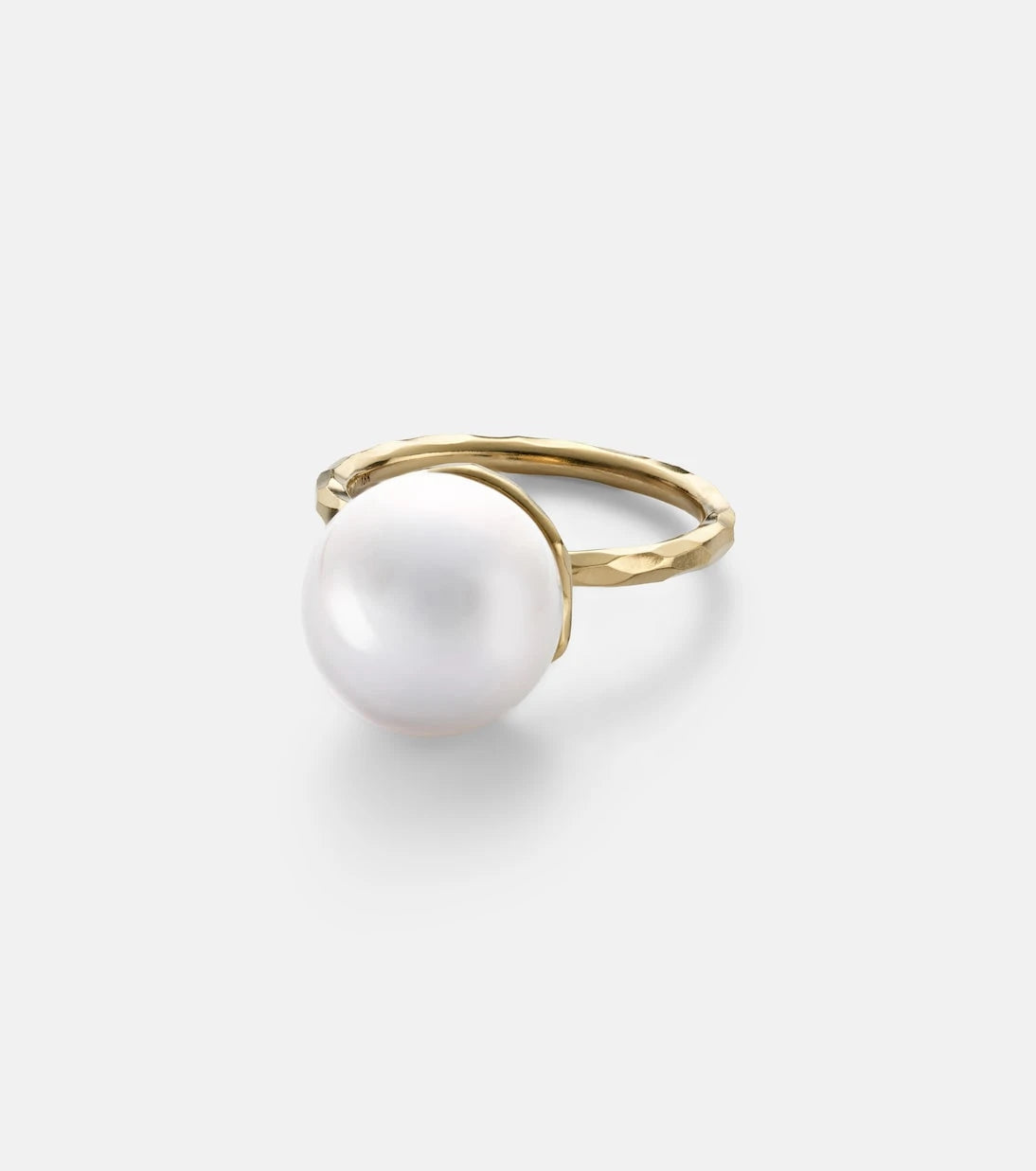 Octavia Elizabeth - Orb 18kt gold ring with pearl