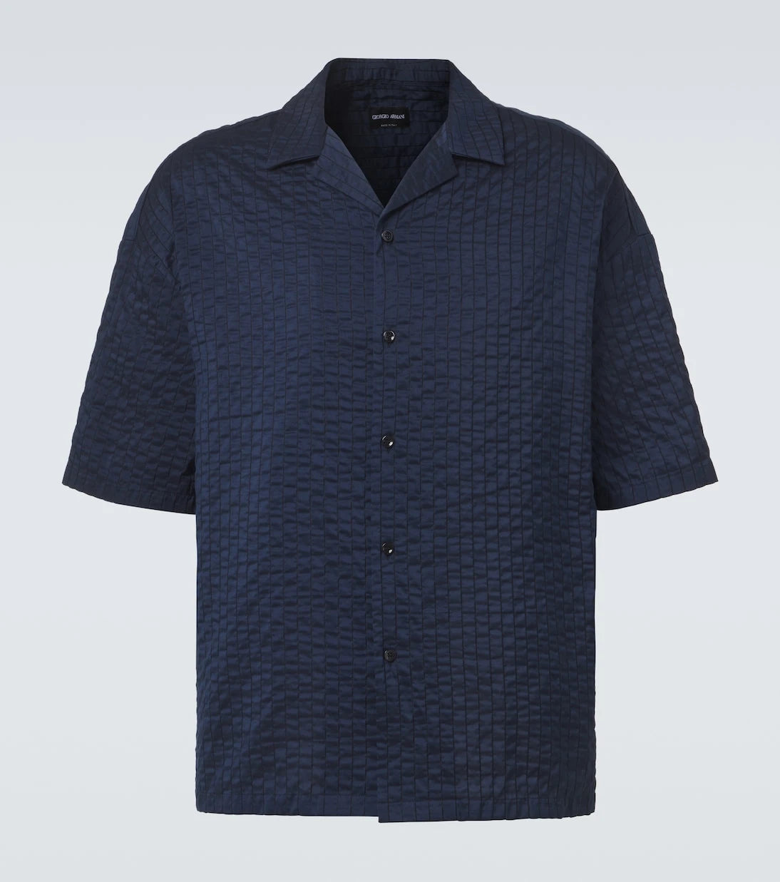 Giorgio Armani - Seersucker bowling shirt