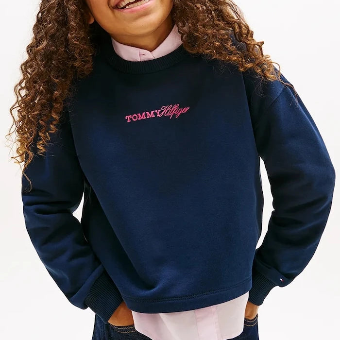 Tommy Hilfiger çocuklar için pamuklu sweatshirt
