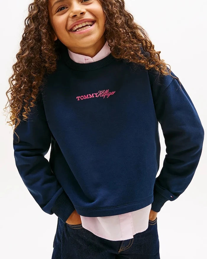 Tommy Hilfiger çocuklar için pamuklu sweatshirt