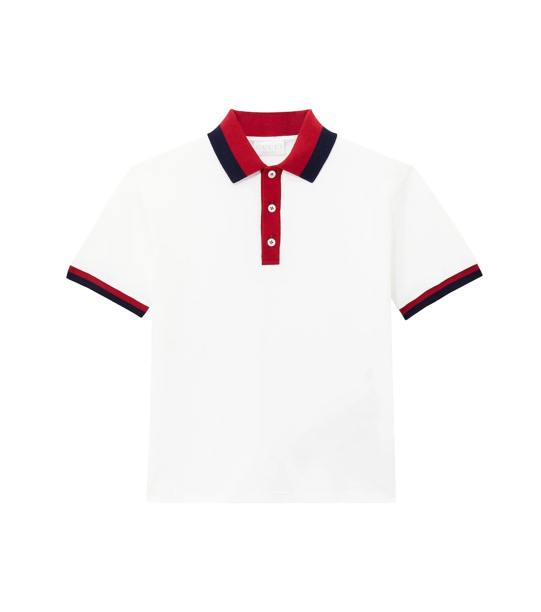 Gucci Kids - Web Stripe cotton-blend polo shirt