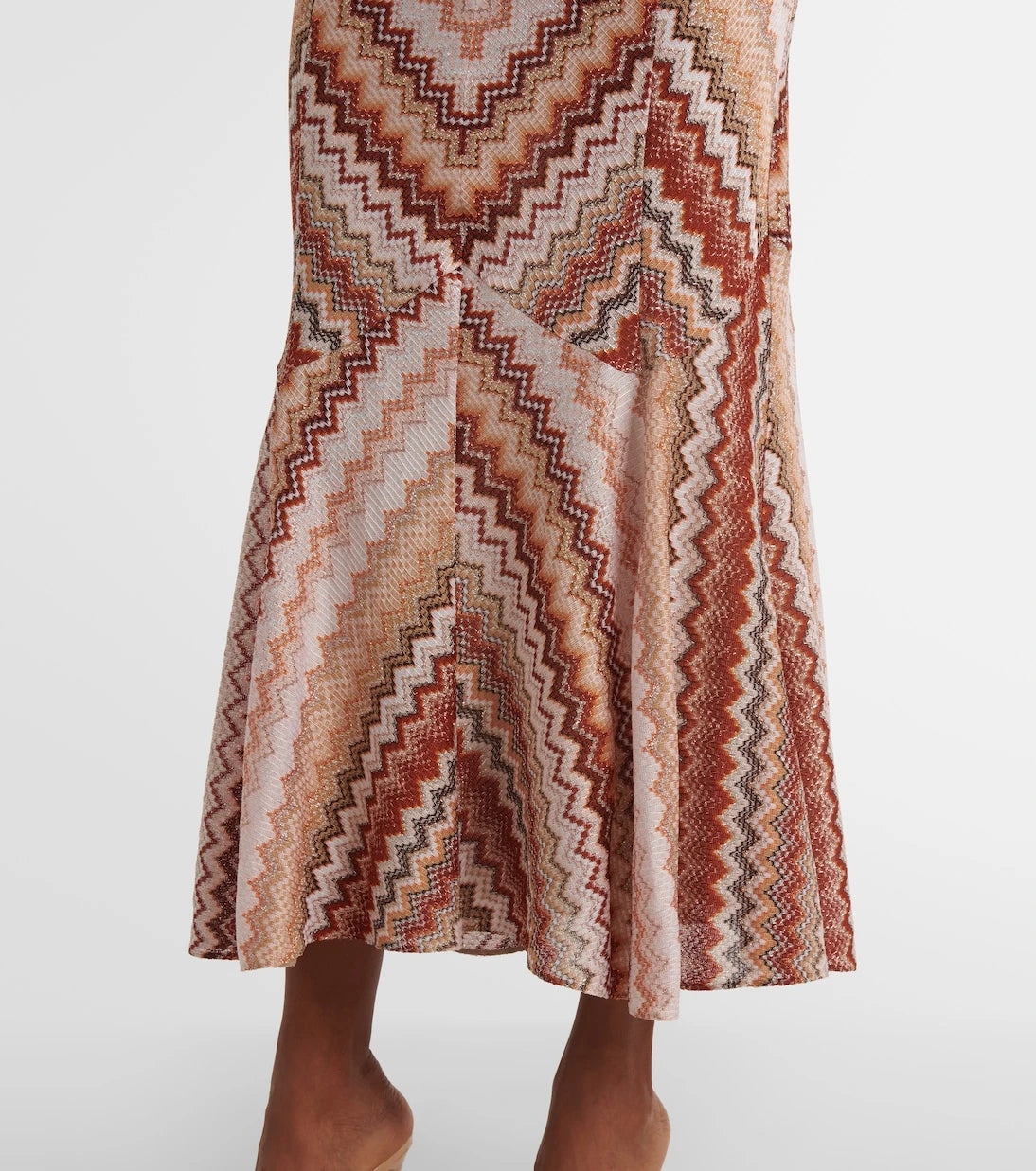 Missoni - فستان ماكسي لاميه بتصميم متعرج
