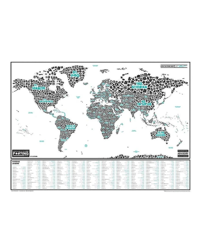 Luckies of London F*#?ING Scratch Map Kazıma Haritası