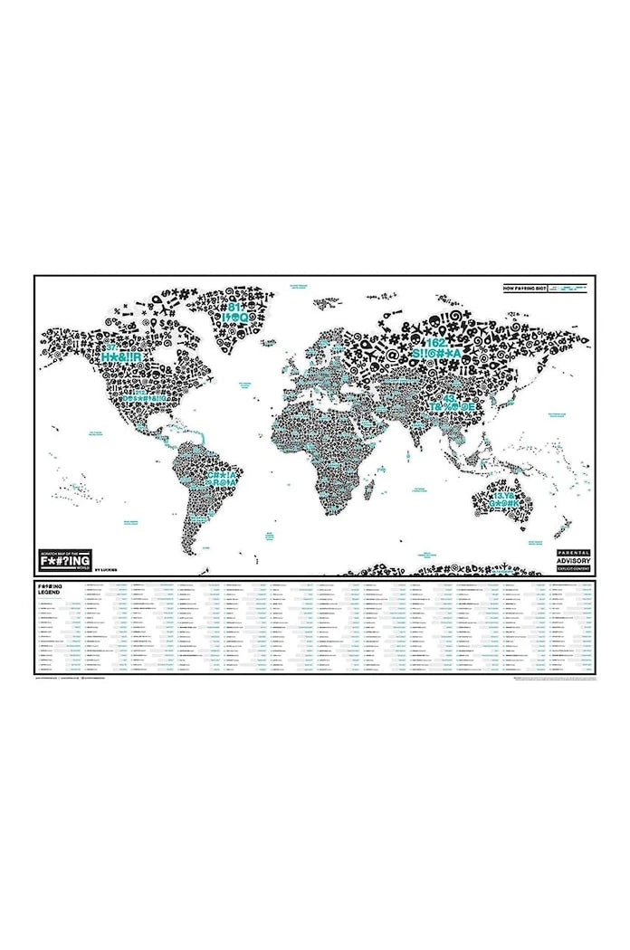 Скреч карта Luckies of London F*#?ING Scratch Map