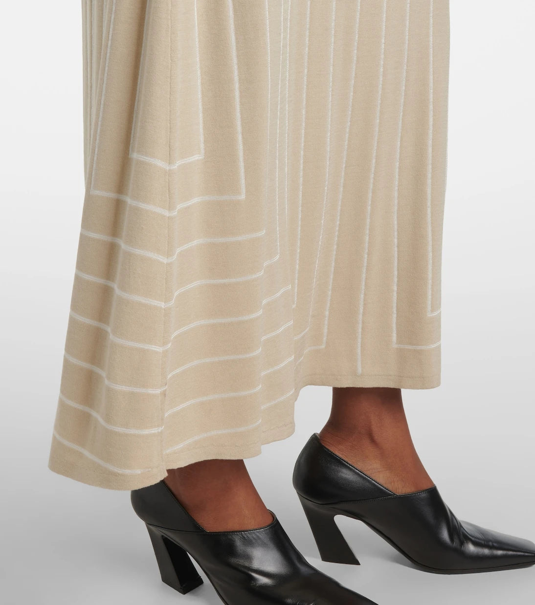 Joseph - Striped cotton and silk maxi skirt
