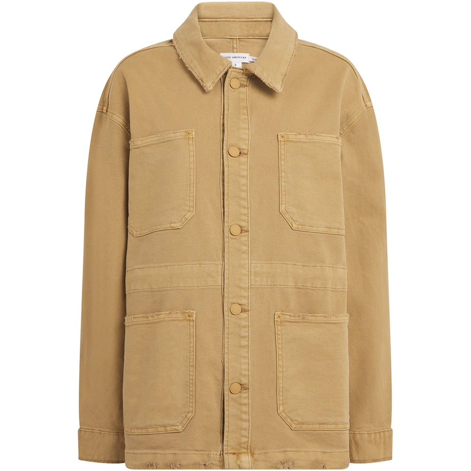 Beige Canvas Workwear Jacket
