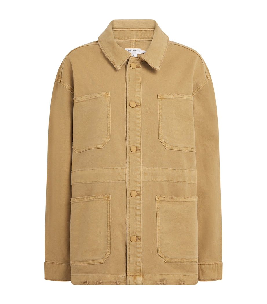 Beige Canvas Workwear Jacket