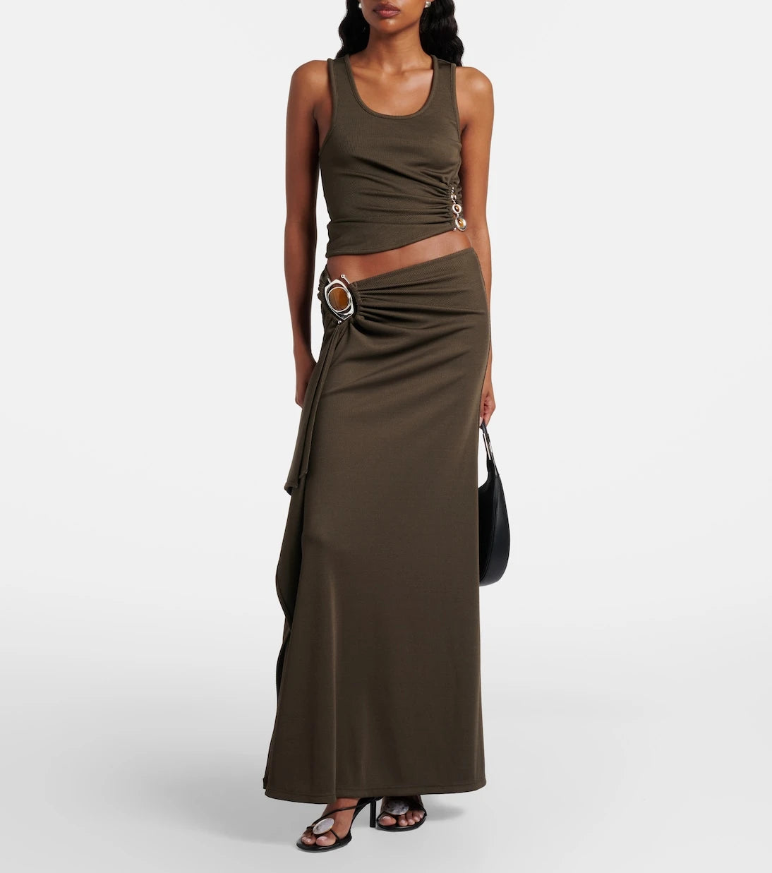 Christopher Esber - Droplet Crystal embellished ruched tank top