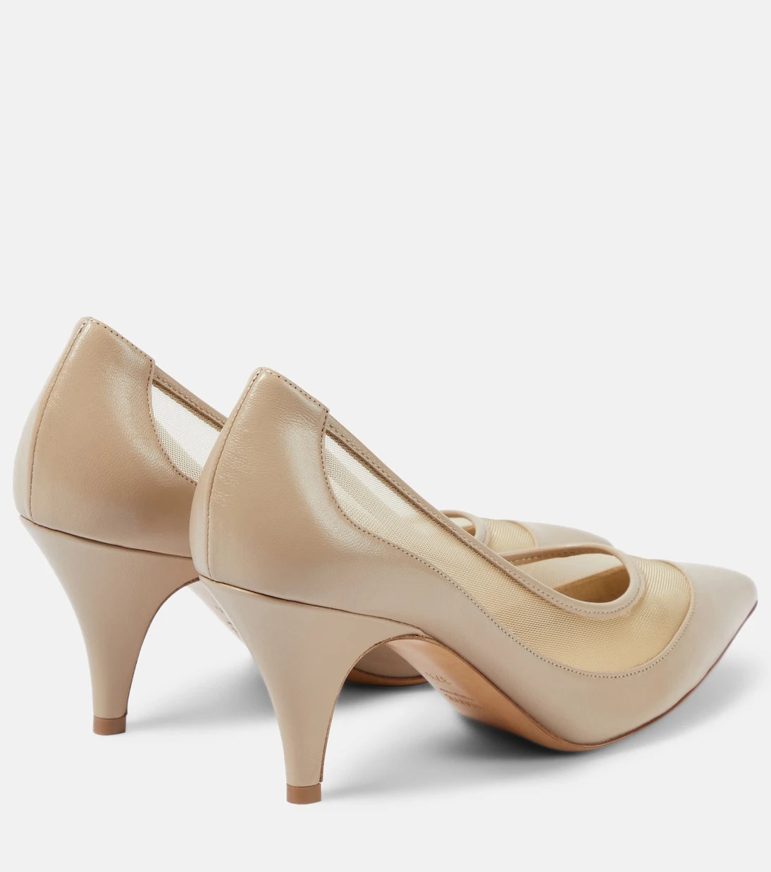 Khaite - River leather and mesh pumps