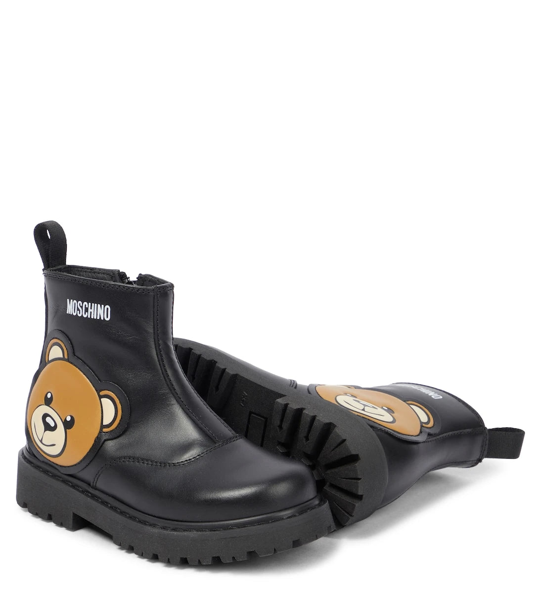 Moschino Kids - Leather ankle boots