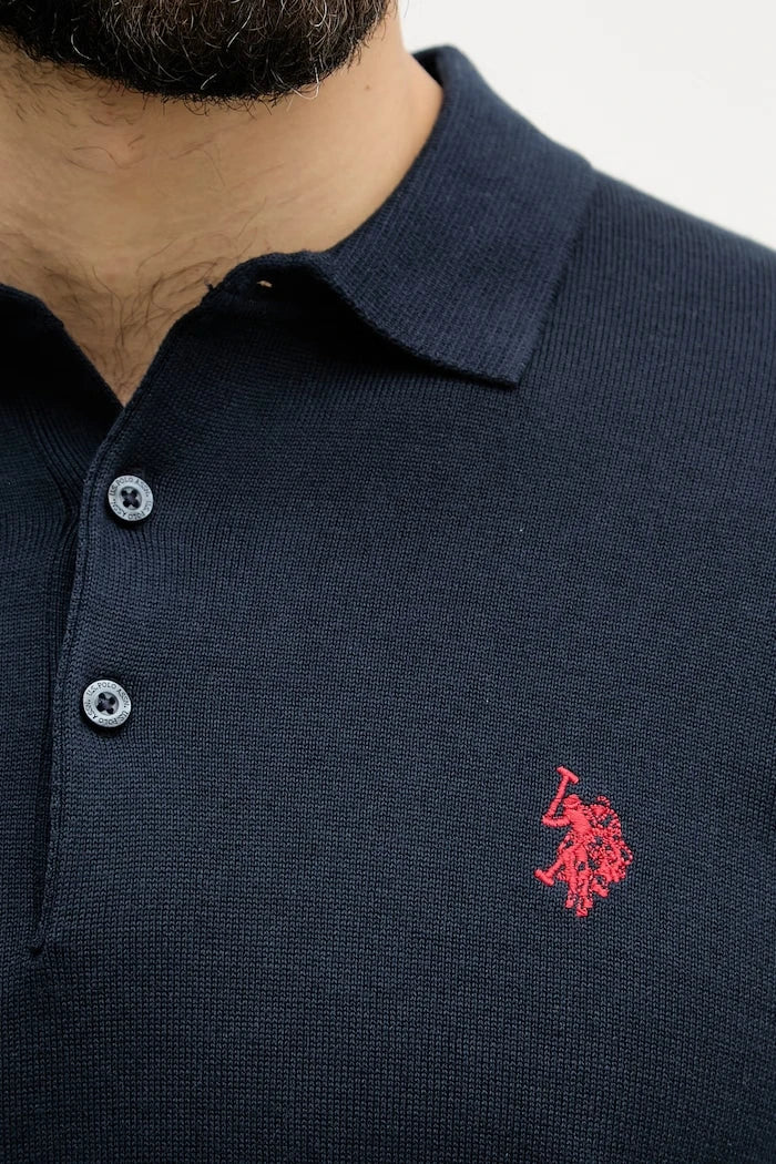 U.S. Polo Assn. Erkek Pamuklu Yakalı Tişört COMBED SS