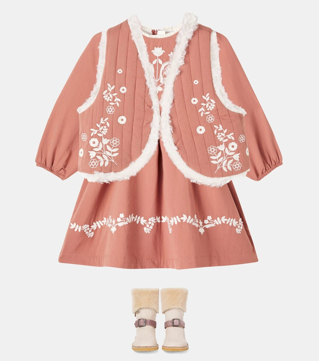 C'era Una Volta - Noemie embroidered quilted cotton vest