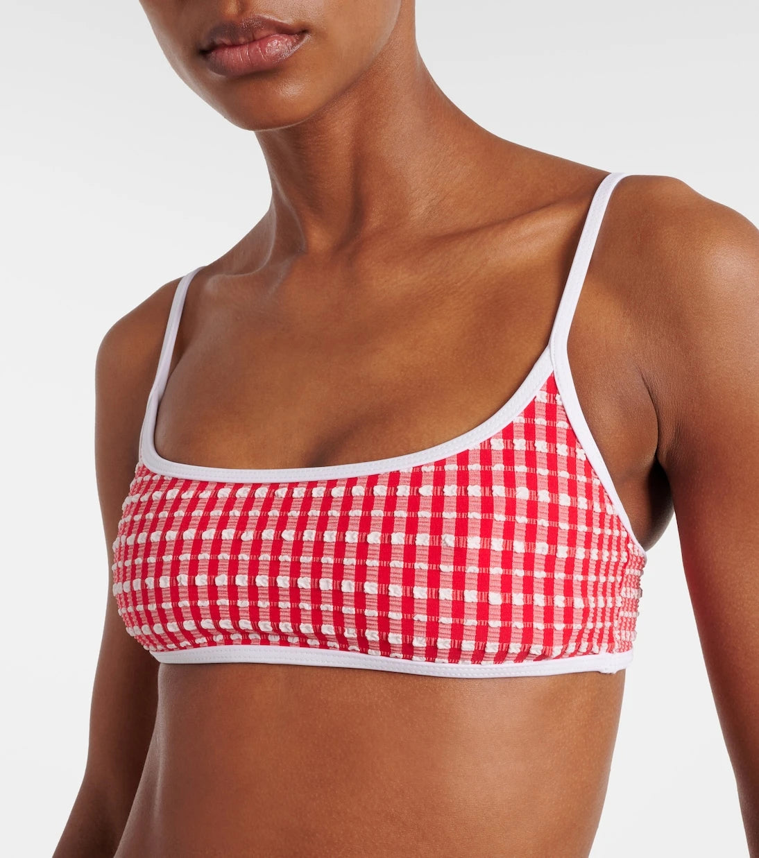 Jade Swim - Muse Scoop gingham bikini top