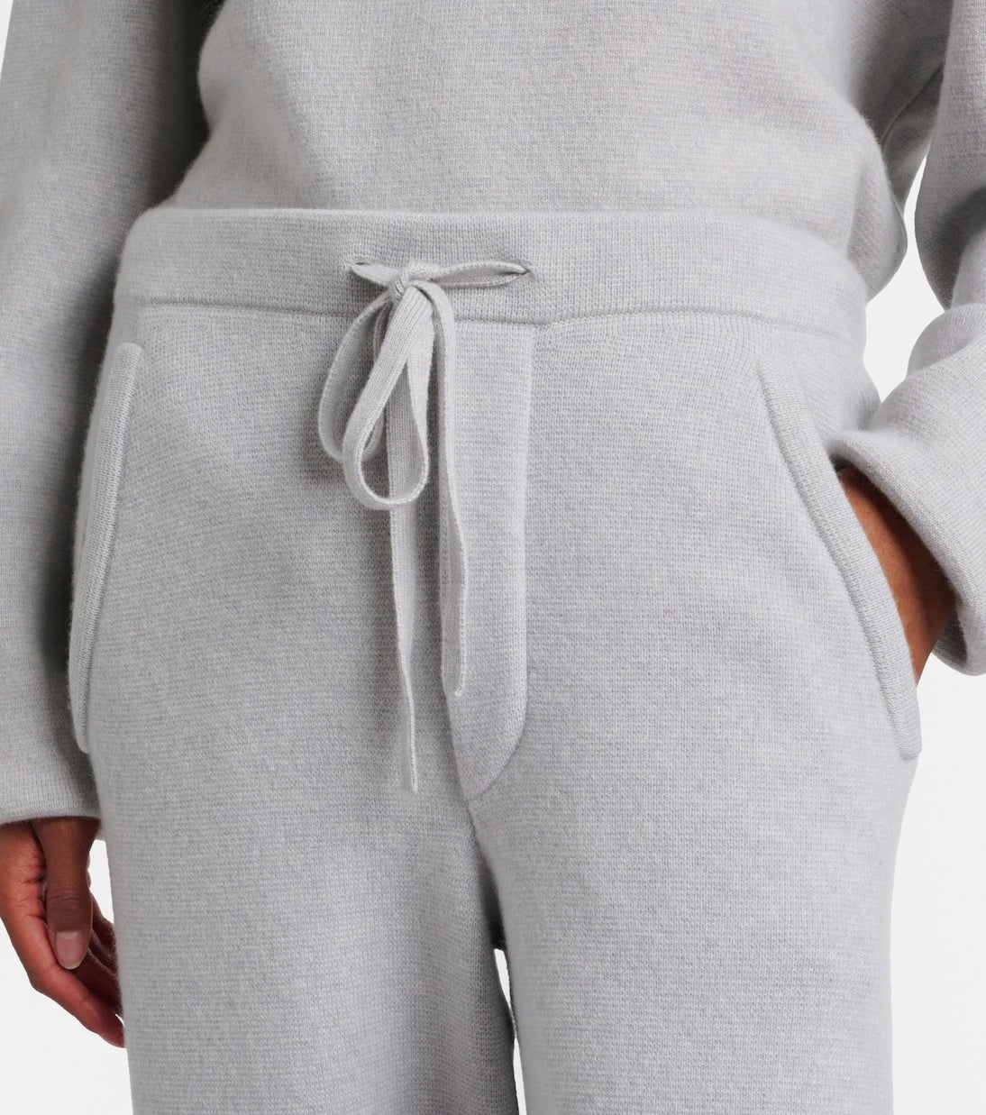 God's True Cashmere - Cashmere straight pants with rose quartz