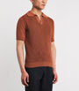 Silk-Cotton Knit Polo Shirt