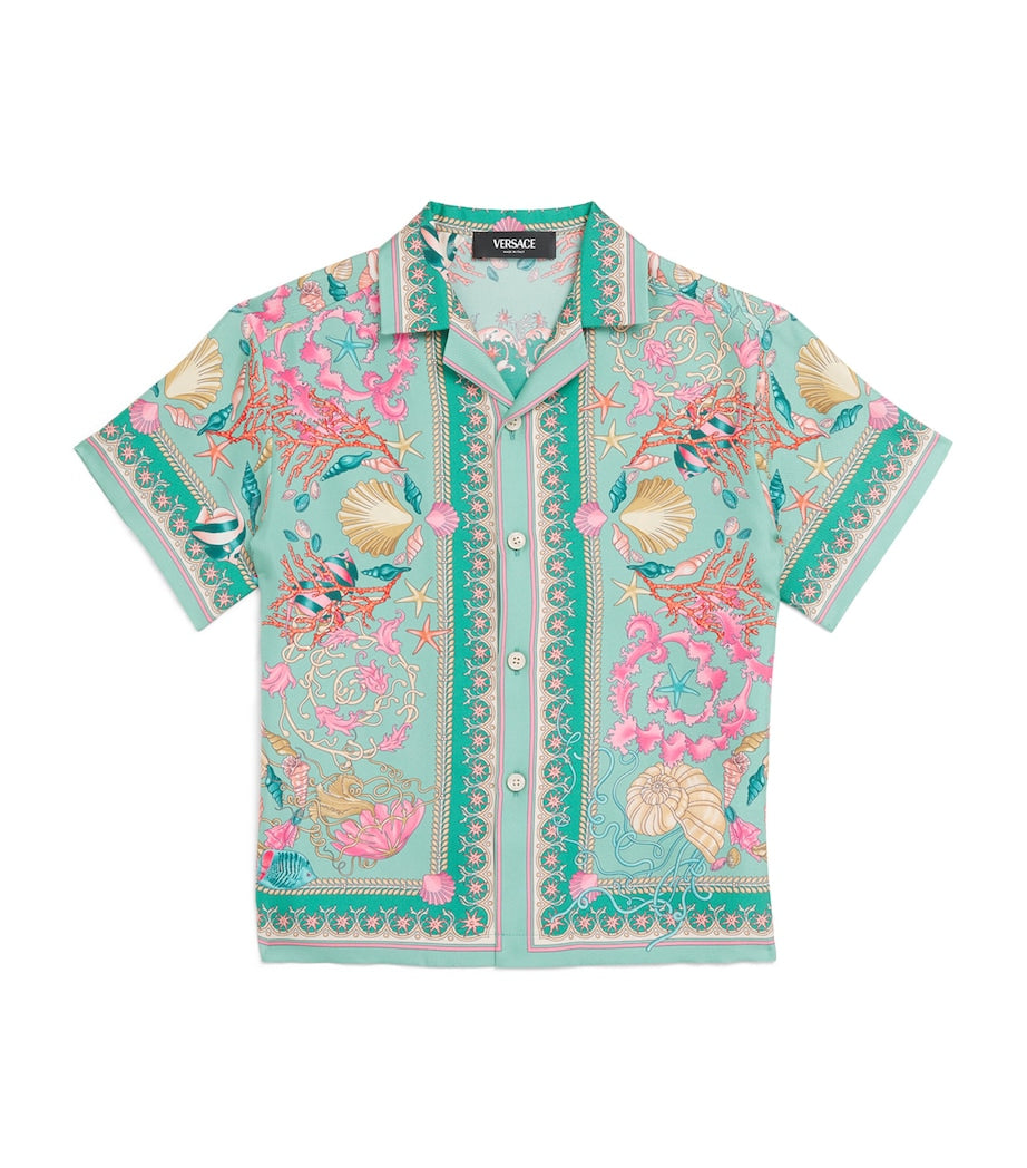 Versace Kids Silk Underwater Barocco Shirt (6-14 Years)