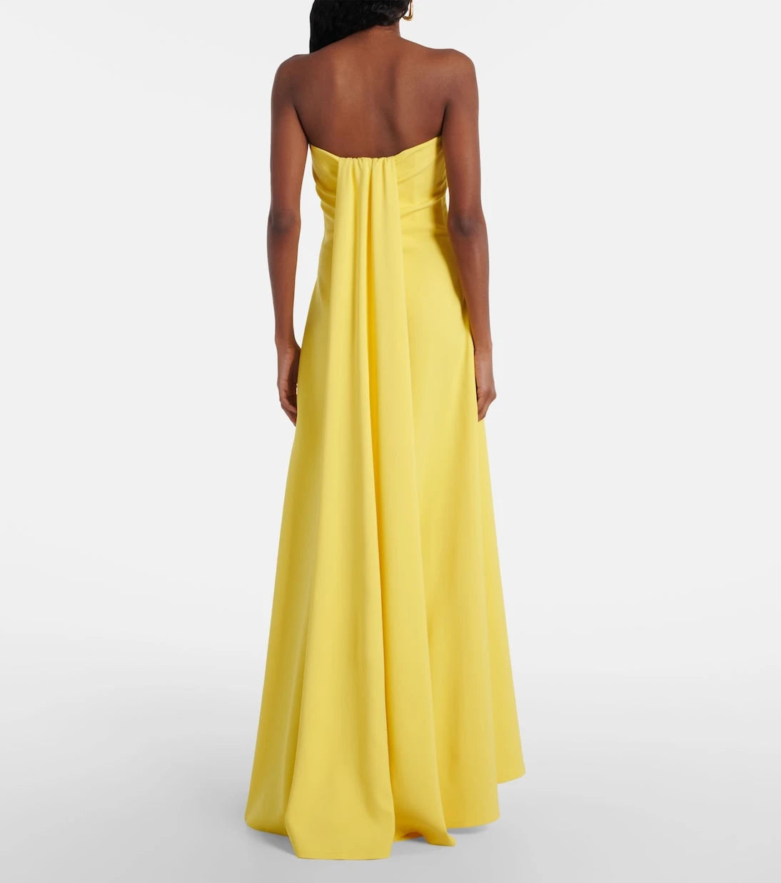 Jacquemus - Caped strapless bustier gown