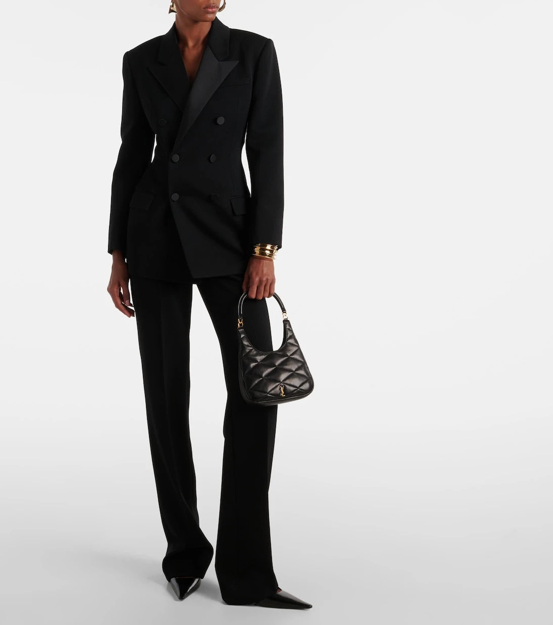 Saint Laurent - Wool grain de poudre tuxedo jacket