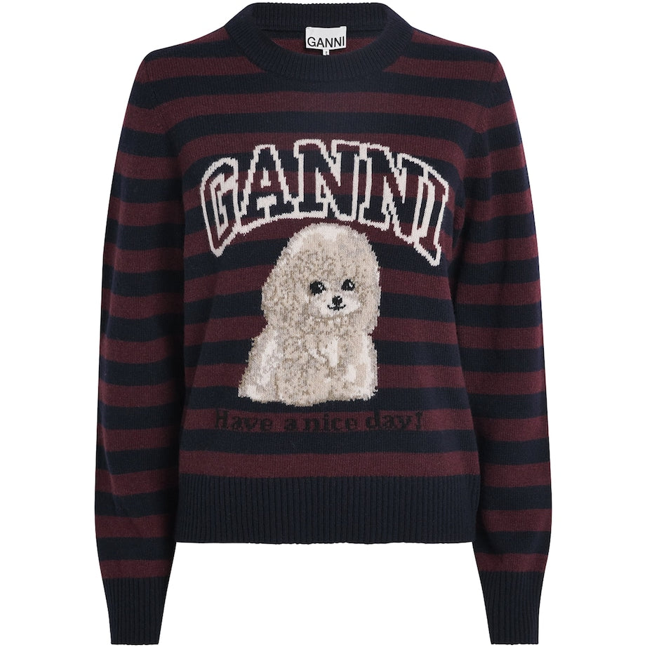 Wool-Blend Jacquard Poodle Sweatshirt