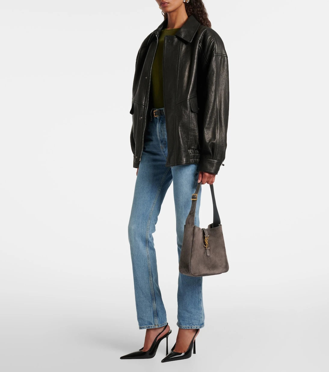 Saint Laurent - Le 5 à 7 Supple Small suede shoulder bag