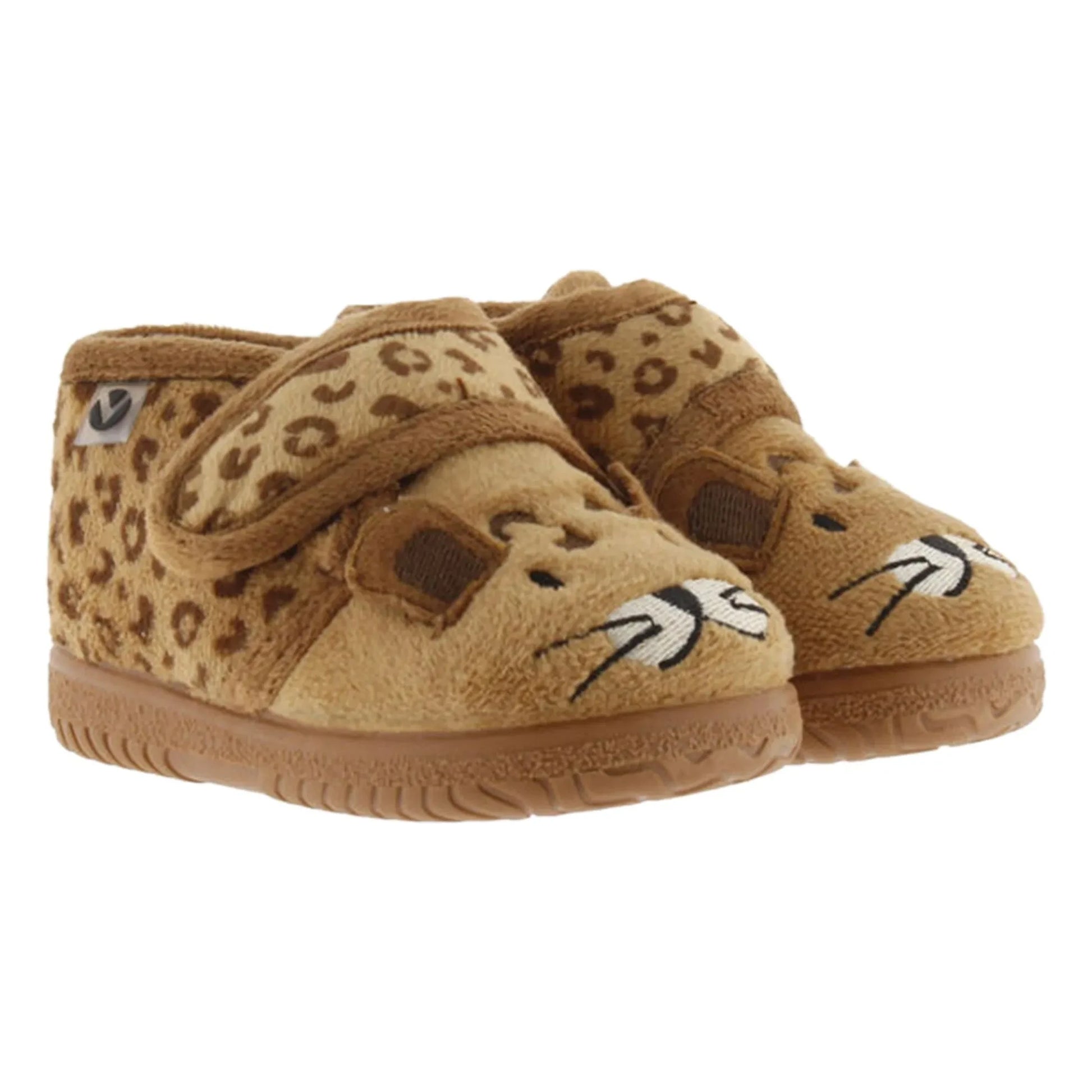 Victoria - Ojalá Leopard Slippers | Camel