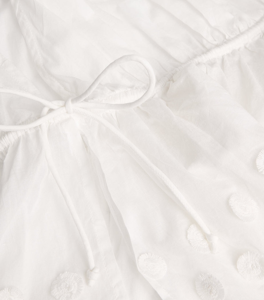 Ulla Johnson White Plunge-Neck Anya Top