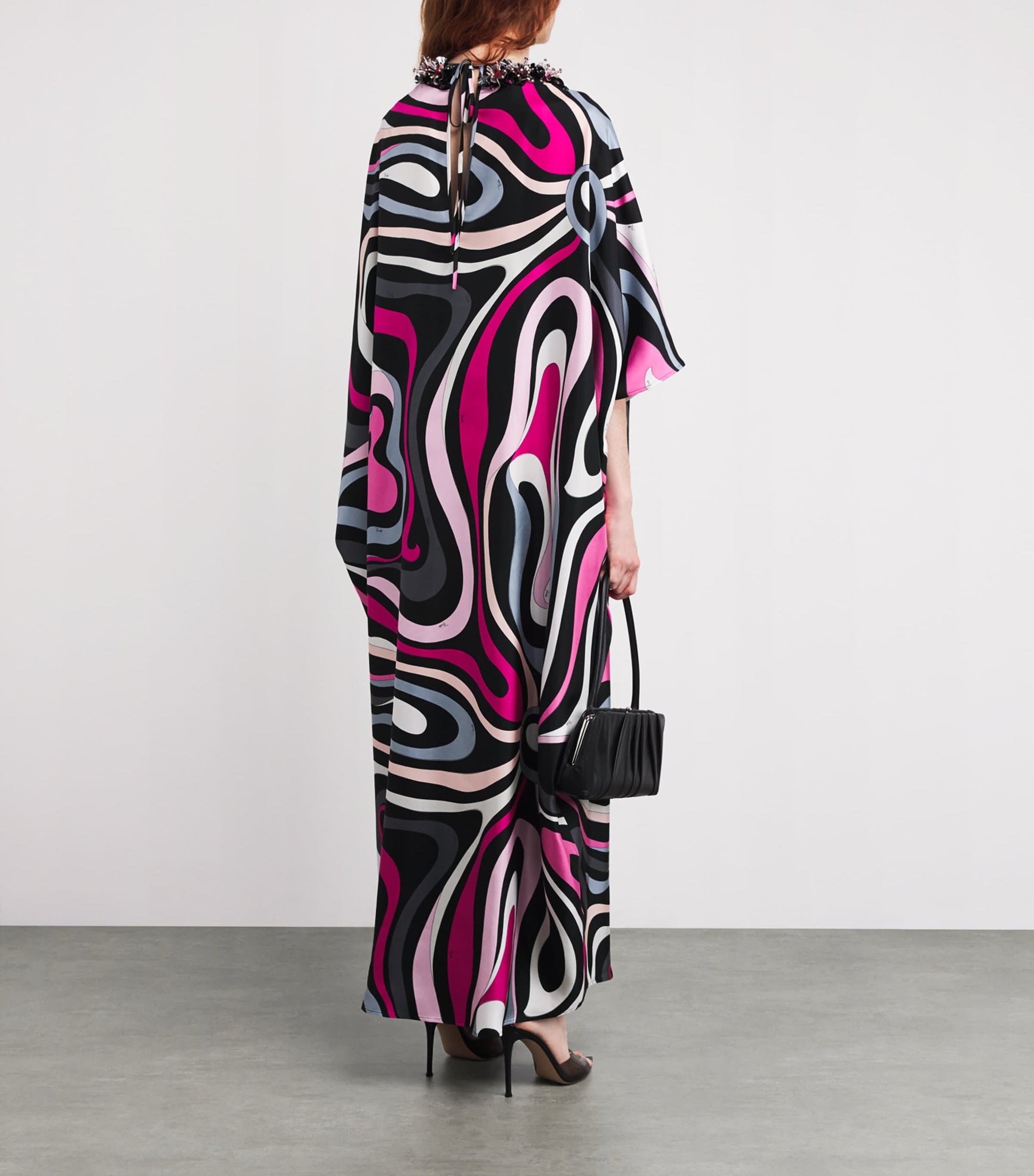 Multi Silk Embellished Marmo Kaftan