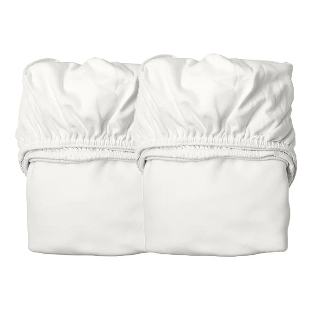 Leander - Fitted Organic Cotton Cradle Sheets - Set of 2 | White