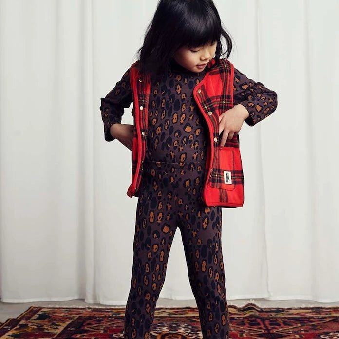 Детска блуза с дълги ръкави Mini Rodini Leopard
