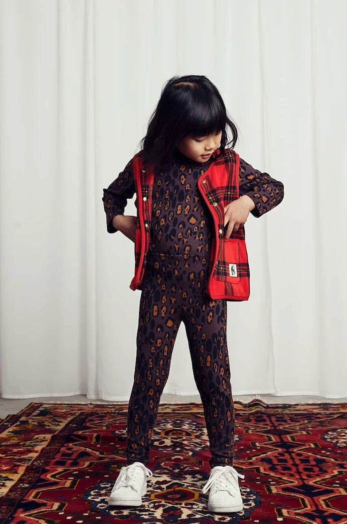 Детска блуза с дълги ръкави Mini Rodini Leopard